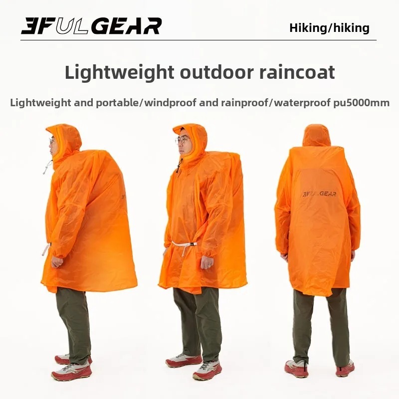 Cycling Gear In Rain - Ultralight Rain Poncho 3F UL GEAR