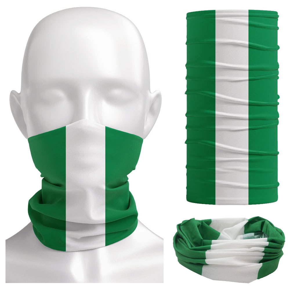 Cycling Gear Women - Nigeria Flag Bandanna Women Neck Gaiter