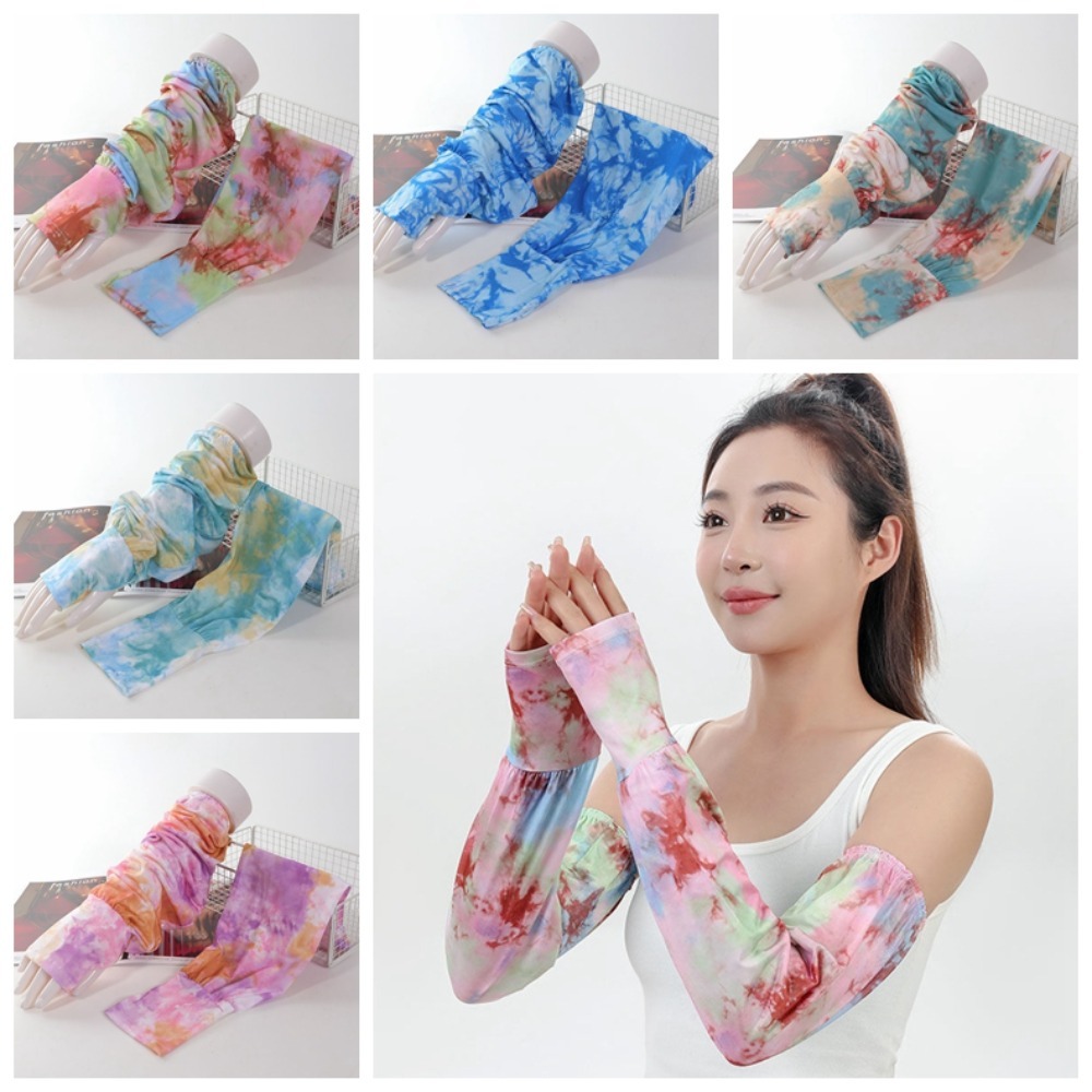 Tie Dyeing Long Ice Silk Sleev - Cycling Glove recension och pris