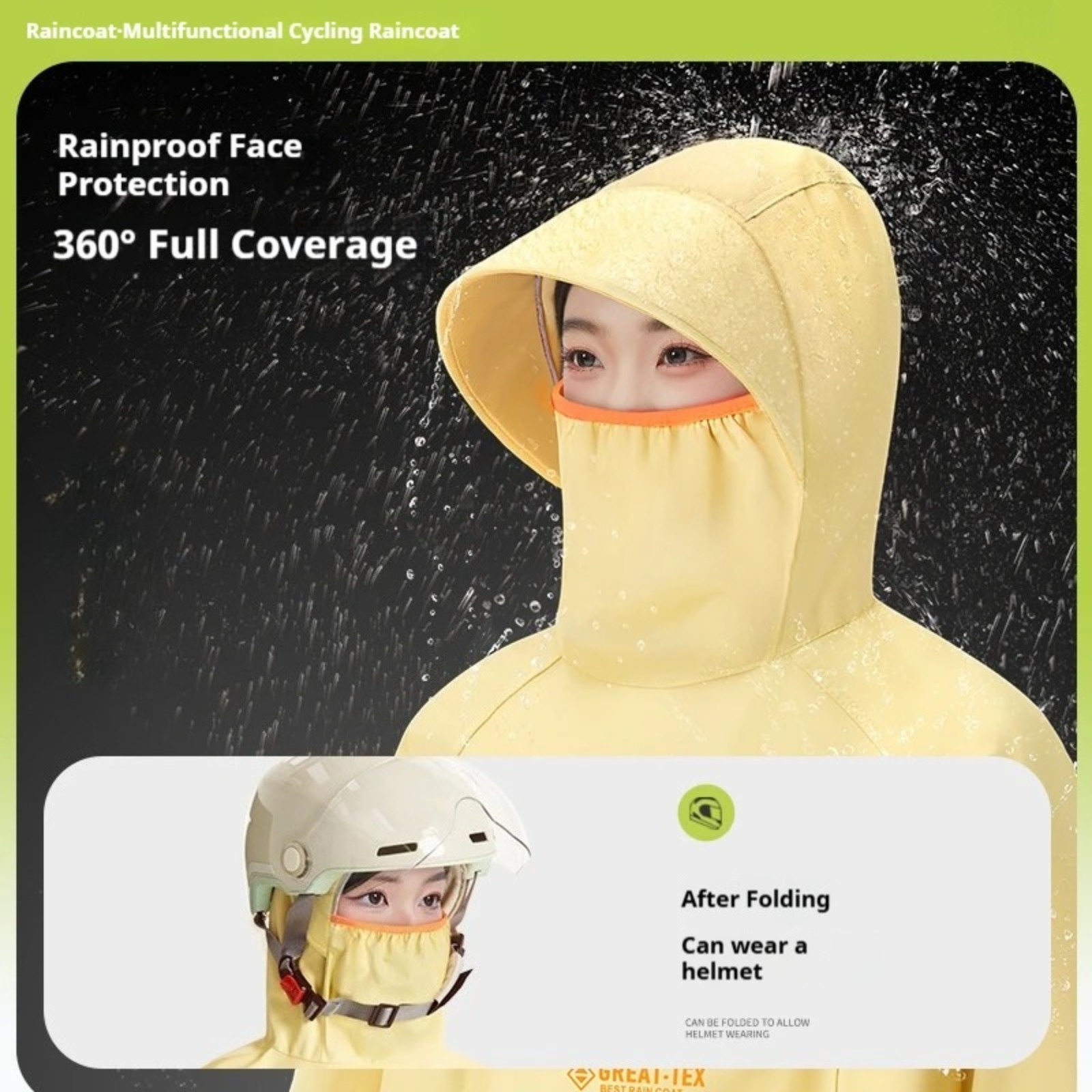 Waterproof Rain Poncho Cycling - Cycling Gear In Rain recension och pris