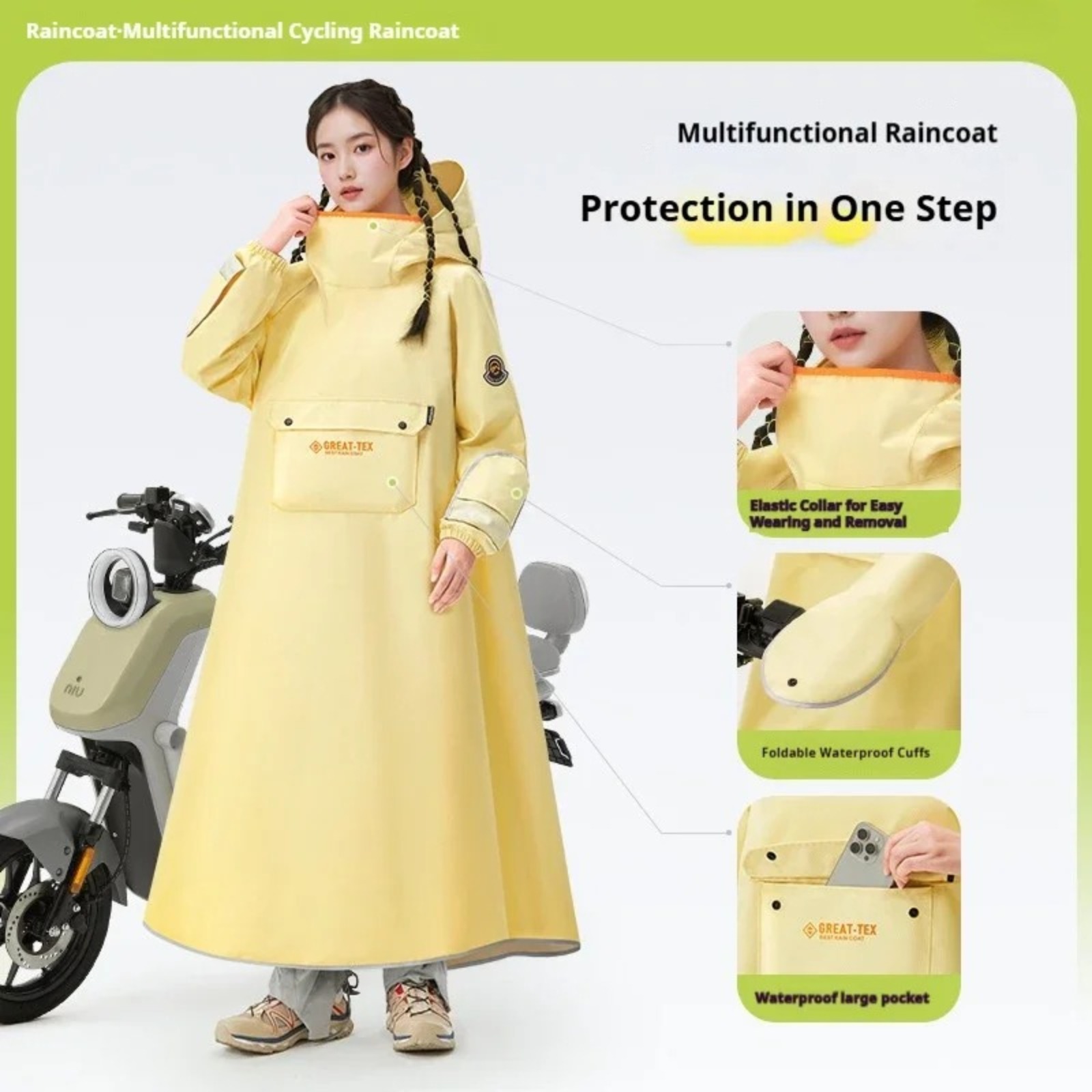 Waterproof Rain Poncho Cycling - Cycling Gear In Rain recension och pris