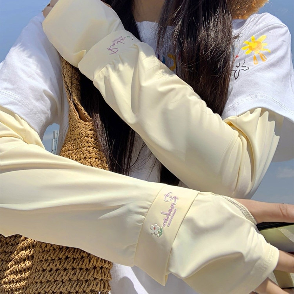 Flower Embroidered Long Ice Si - Cycling Glove recension och pris