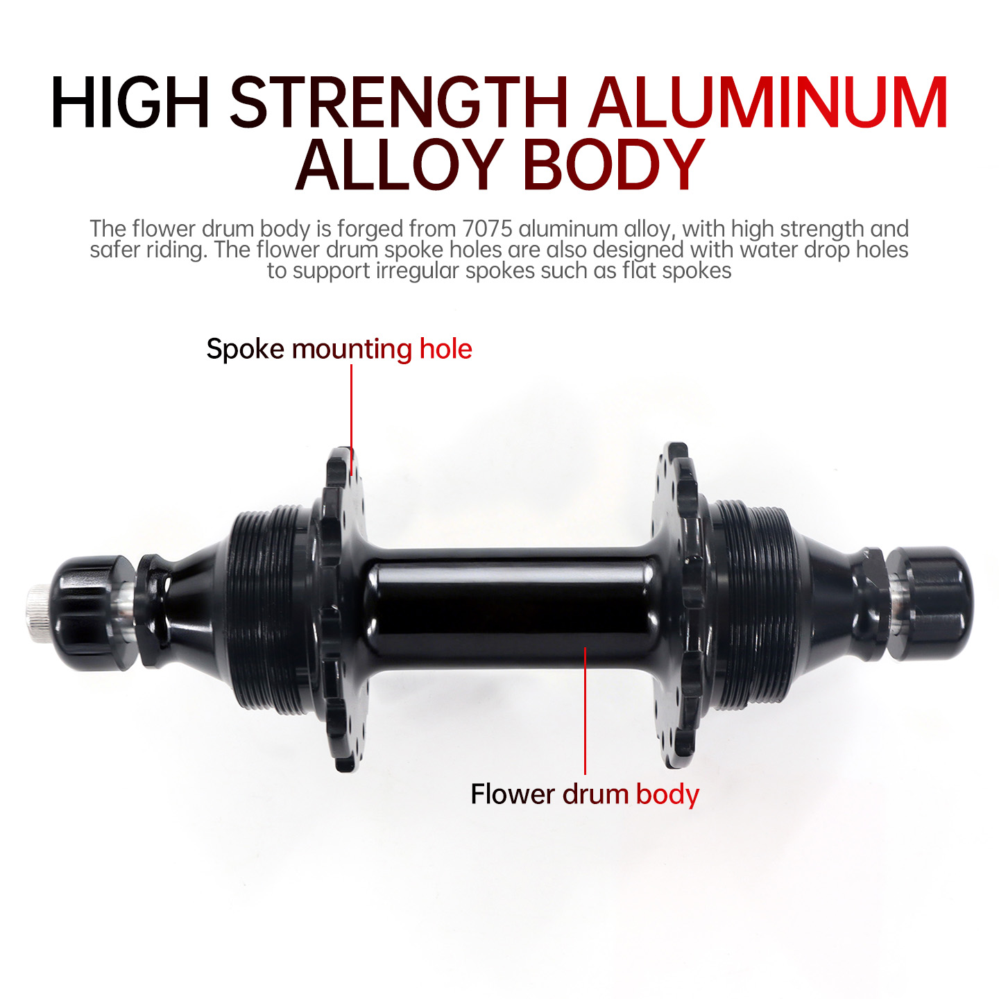 Mountain Bike Gear Drum QR Rot - Cycling Gear Hub recension och pris