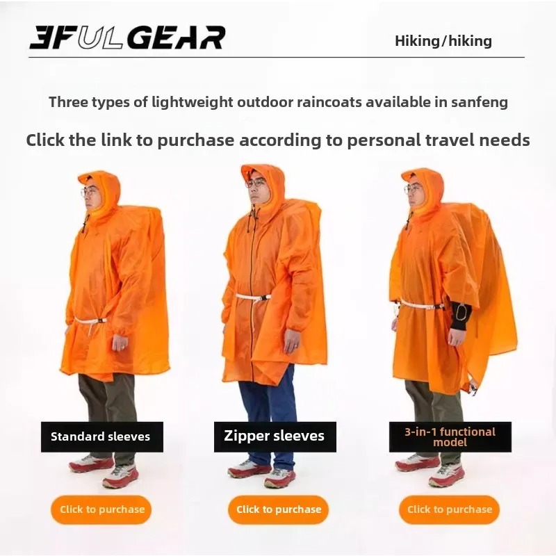 Ultralight Rain Poncho 3F UL G - Cycling Gear In Rain recension och pris